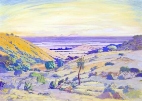 Landscape with Distant Mountains by Jacobus Hendrik Pierneef