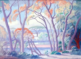 Msasa Trees, Olifants River, 1944 by Jacobus Hendrik Pierneef