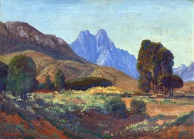 Jonkershoek, Stellenbosch by Jacobus Hendrik Pierneef Jonkershoek, Stellenbosch by Jacobus Hendrik Pierneef