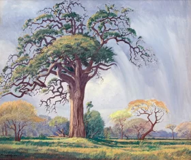 Hardekoolboom in a Bushveld Landscape2 by Jacobus Hendrik Pierneef Hardekoolboom in a Bushveld Landscape2 by Jacobus Hendrik Pierneef