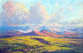 Near Neudam, Auas Mountains, Swa by Jacobus Hendrik Pierneef Near Neudam, Auas Mountains, Swa by Jacobus Hendrik Pierneef
