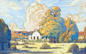 Homestead by Jacobus Hendrik Pierneef Homestead by Jacobus Hendrik Pierneef