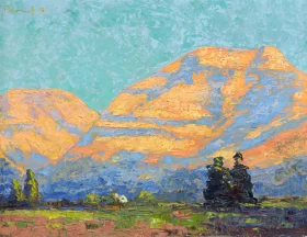 Sunlit Mountains, Clarens by Jacobus Hendrik Pierneef Sunlit Mountains, Clarens by Jacobus Hendrik Pierneef