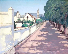 A Cape Avenue, Possibly Worcester by Jacobus Hendrik Pierneef A Cape Avenue, Possibly Worcester by Jacobus Hendrik Pierneef