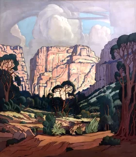 Kloof Rustenburg by Jacobus Hendrik Pierneef Kloof Rustenburg by Jacobus Hendrik Pierneef