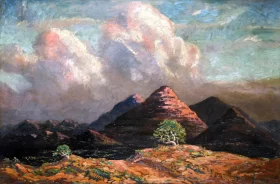 Mountains near Okahandja, South West Africa by Jacobus Hendrik Pierneef Mountains near Okahandja, South West Africa by Jacobus Hendrik Pierneef