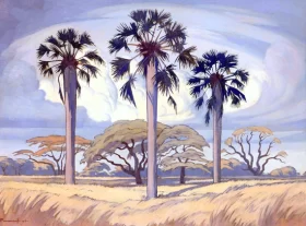 Palm Trees near Trichardsdal by Jacobus Hendrik Pierneef Palm Trees near Trichardsdal by Jacobus Hendrik Pierneef