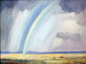 Rainbow Over the Springbok Flats by Jacobus Hendrik Pierneef Rainbow Over the Springbok Flats by Jacobus Hendrik Pierneef