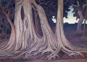Tree Trunks by Jacobus Hendrik Pierneef Tree Trunks by Jacobus Hendrik Pierneef