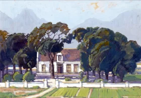 Cape Dutch House by Jacobus Hendrik Pierneef Cape Dutch House by Jacobus Hendrik Pierneef
