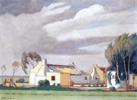 Cape Farm on a Windy Day by Jacobus Hendrik Pierneef Cape Farm on a Windy Day by Jacobus Hendrik Pierneef
