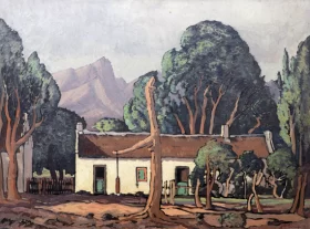 Homestead by Jacobus Hendrik Pierneef Homestead by Jacobus Hendrik Pierneef