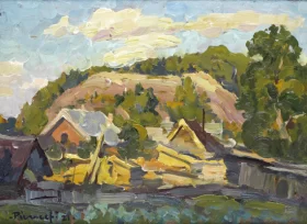 The Farmstead, 1921 by Jacobus Hendrik Pierneef The Farmstead, 1921 by Jacobus Hendrik Pierneef