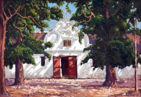 Wynkelder By Du Toits Plaas, Krommerivier, Stellenbosch by Jacobus Hendrik Pierneef Wynkelder By Du Toits Plaas, Krommerivier, Stellenbosch by Jacobus Hendrik Pierneef