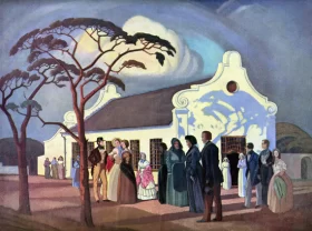 Die Geloftekerkie in Pietermaritzburg by Jacobus Hendrik Pierneef Die Geloftekerkie in Pietermaritzburg by Jacobus Hendrik Pierneef