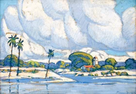 Mission Station, East Africa by Jacobus Hendrik Pierneef Mission Station, East Africa by Jacobus Hendrik Pierneef