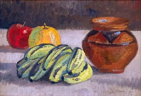 Still Life with Apples and Bananas by Jacobus Hendrik Pierneef Still Life with Apples and Bananas by Jacobus Hendrik Pierneef