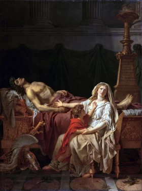 Andromache Mourning Hector by Jacques Louis David