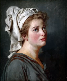 Young Woman with a Turban 1780 by Jacques Louis David Young Woman with a Turban 1780 by Jacques Louis David