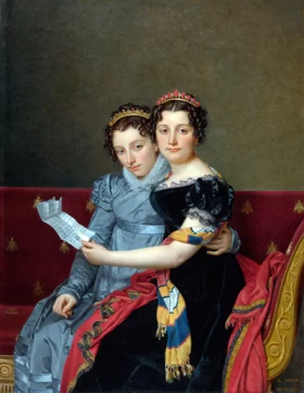 Portrait of the Sisters Zénaïde and Charlotte Bonaparte 1821 by Jacques Louis David Portrait of the Sisters Zénaïde and Charlotte Bonaparte 1821 by Jacques Louis David