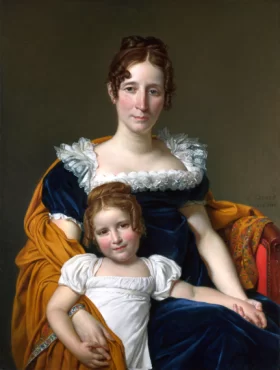 Portrait of the Comtesse Vilain XIIII and her Daughter 1816 by Jacques Louis David