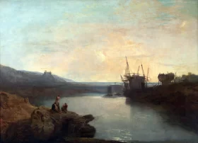 Harlech Castle, from Twgwyn Ferry, Summer's Evening Twilight by J.M.W. Turner