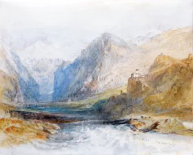 The Domleschg Valley, Looking North to the Gorge at Rothenbrünnen by J.M.W. Turner