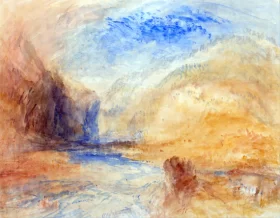 Mountain Landscape with Lake 1842 by J.M.W. Turner