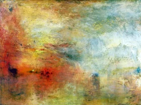 Sun Setting over a Lake by J.M.W. Turner Sun Setting over a Lake by J.M.W. Turner