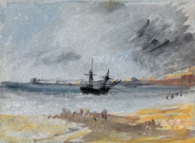 Ship Aground Brighton 1830 by J.M.W. Turner Ship Aground Brighton 1830 by J.M.W. Turner