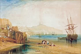 Scarborough town and castle- morning- boys catching crabs 1810 by J.M.W. Turner Scarborough town and castle- morning- boys catching crabs 1810 by J.M.W. Turner