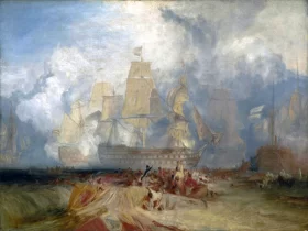 The Battle of Trafalgar 1823 by J.M.W. Turner The Battle of Trafalgar 1823 by J.M.W. Turner