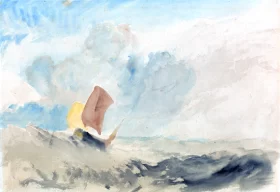 A Sea Piece - A Rough Sea with a Fishing Boat by J.M.W. Turner A Sea Piece - A Rough Sea with a Fishing Boat by J.M.W. Turner