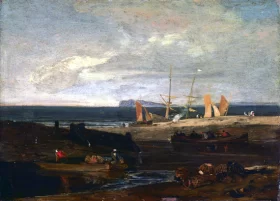 A Scene on the English Coast 1798 by J.M.W. Turner A Scene on the English Coast 1798 by J.M.W. Turner