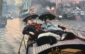 On-The-Thames by James Tissot On-The-Thames by James Tissot