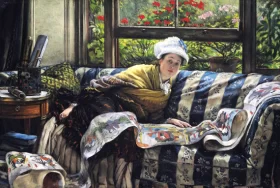 The Japanese Scroll by James Tissot The Japanese Scroll by James Tissot