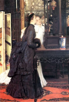 Young Ladies Looking At Japanese Objects by James Tissot Young Ladies Looking At Japanese Objects by James Tissot