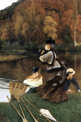 Autumn Of The Thames, Nuneham Courtney by James Tissot Autumn Of The Thames, Nuneham Courtney by James Tissot