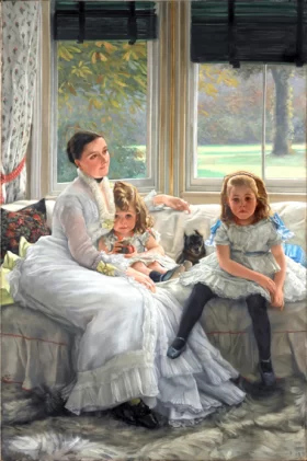 Mrs Catherine Smith Gill And Two Of Her Children by James Tissot Mrs Catherine Smith Gill And Two Of Her Children by James Tissot