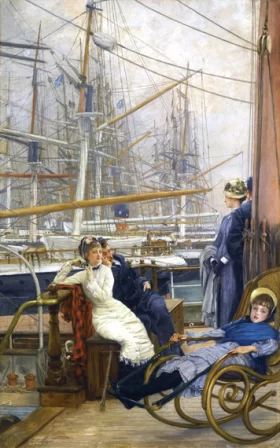 A Visit To The Yacht by James Tissot A Visit To The Yacht by James Tissot