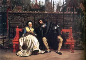 Faust And Marguerite In The Garden by James Tissot Faust And Marguerite In The Garden by James Tissot