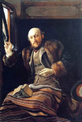 Gentleman In A Railway Carriage by James Tissot Gentleman In A Railway Carriage by James Tissot