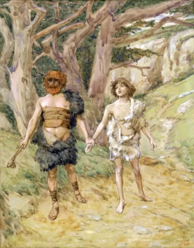 Cain Leads Abel To Death by James Tissot