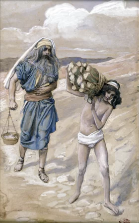 Isaac Bears The Wood For His Sacrifice by James Tissot