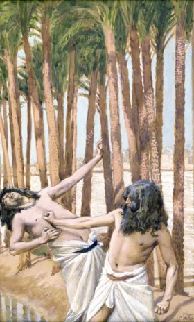 Moses Slays An Egyptian by James Tissot
