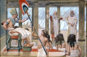 Moses Speaks To Pharaoh by James Tissot
