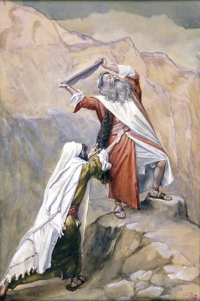 Moses Destroyeth The Tables Of The Ten Commandments by James Tissot