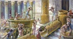 The Chaldees Destroy The Brazen Sea by James Tissot