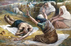 Job Lying On The Heap Of Refuse by James Tissot Job Lying On The Heap Of Refuse by James Tissot