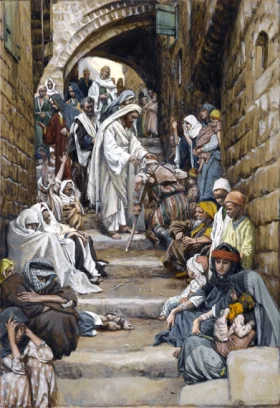 In The Villages The Sick Were Presented To Him by James Tissot In The Villages The Sick Were Presented To Him by James Tissot